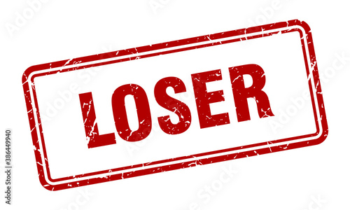 loser stamp. square grunge sign on white background photo
