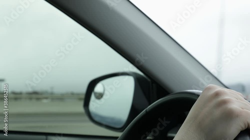 Wallpaper Mural Driving a car view from inside of vehicle, 4k Torontodigital.ca