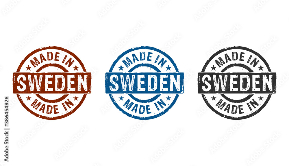Made in Sweden stamp and stamping
