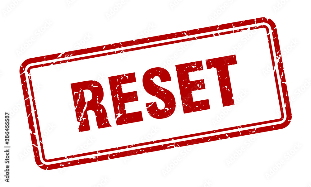 reset stamp. square grunge sign on white background reset stamp. square grunge sign on white background