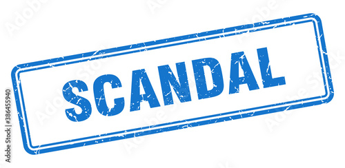 scandal stamp. square grunge sign on white background
