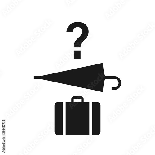 Lost and found silhouette sign. Clipart image.