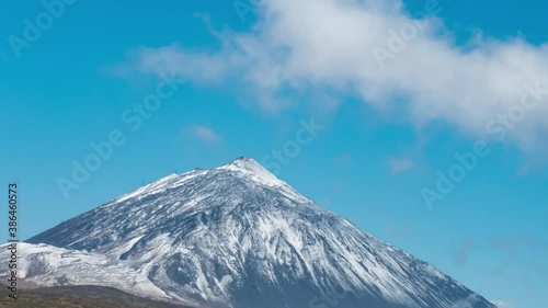 Wallpaper Mural Teide mountain timelapse moving clouds on top of the peak, Tenerife, Spain Torontodigital.ca