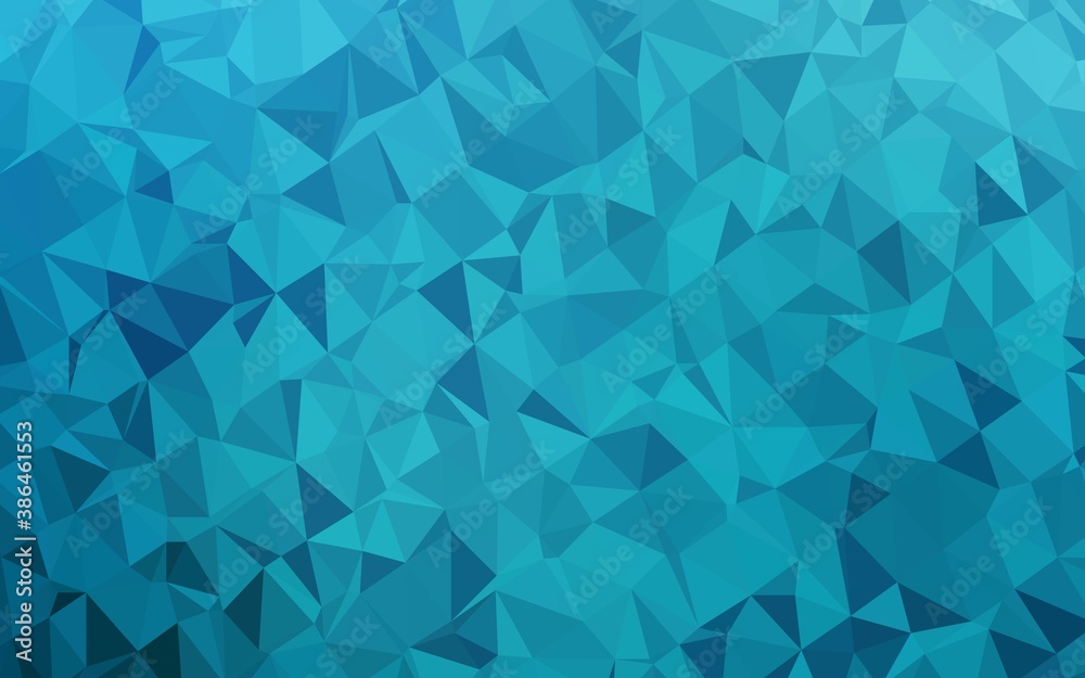 Light BLUE vector triangle mosaic cover. Light BLUE vector triangle mosaic cover.