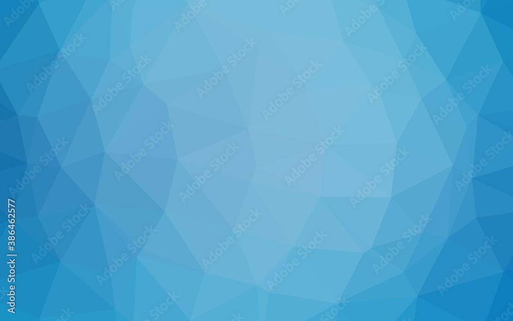 Light BLUE vector shining triangular pattern. Light BLUE vector shining triangular pattern.