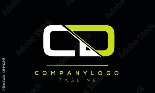 CD initials monogram letter text alphabet logo design