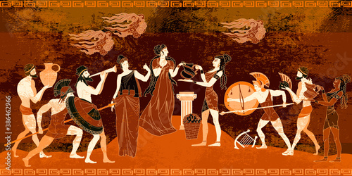 Tela Ancient Greece frescos