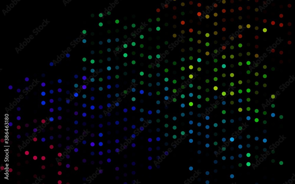 Dark Multicolor, Rainbow vector cover with spots.