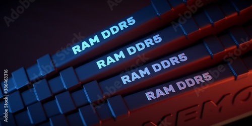 Four DDR5 RAM modules.
