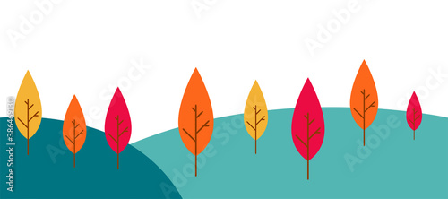 sfondo, alberi, natura, autunno