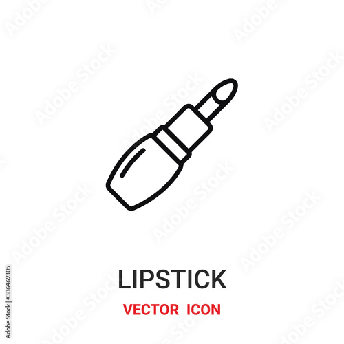 lipstick icon vector symbol. lipstick symbol icon vector for your design. Modern outline icon for your website and mobile app design.