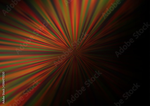 Dark Orange vector blurred shine abstract background.