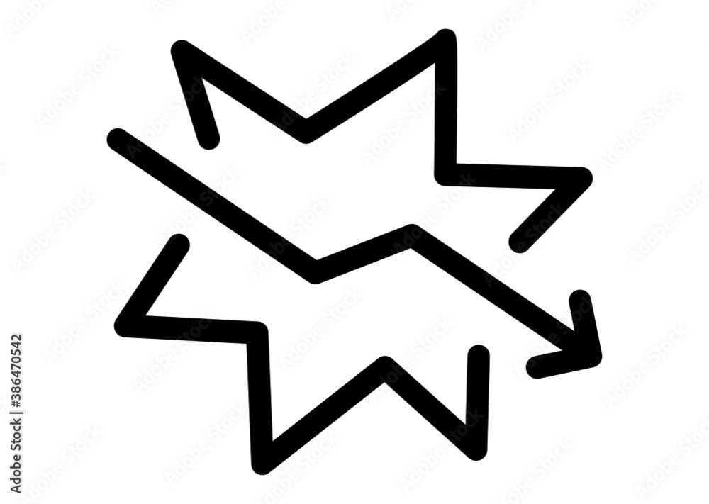 Economic Crisis Icon vector for website and apps
