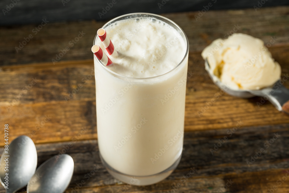Homemade Frozen Vanilla Milkshake Homemade Frozen Vanilla Milkshake