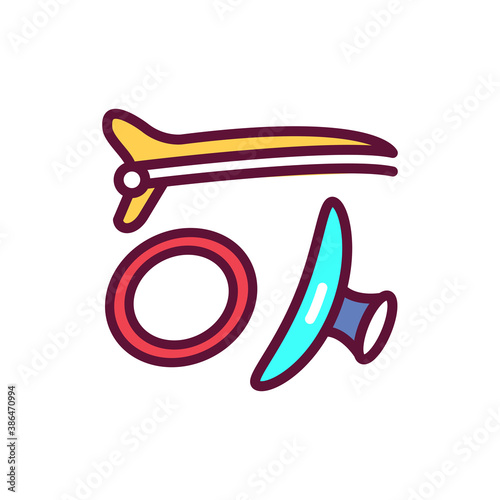 Hairpins black line icon. Hairstyle item. Hairdresser services