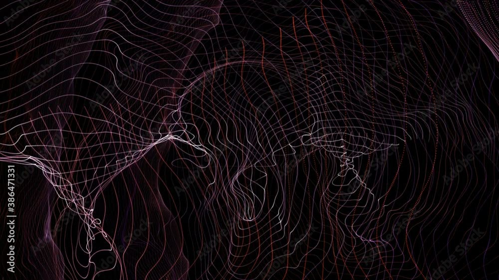 Animation of abstract shape made of various lines with several transitions during time sequence. Animation of abstract shape made of various lines with several transitions during time sequence.