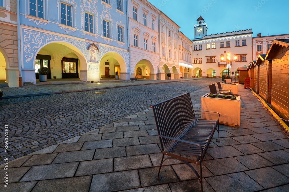 Fototapeta premium Novy Jicin. Christmas square. Czechia. Europe.