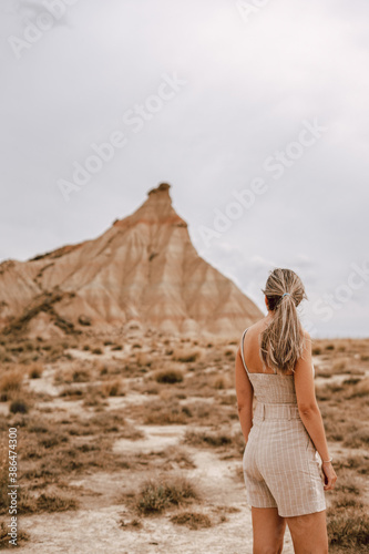 Young woman on the desert
