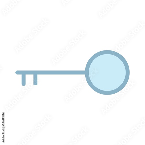 Key Access Flat Icon Color Style Design Vector Template Illustration