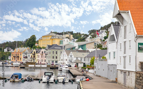By the waterfront in Farsund  town in Southern Norway	