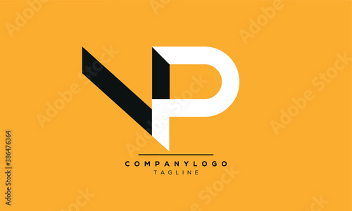 Alphabet letters Initials Monogram logo NP and PN and N