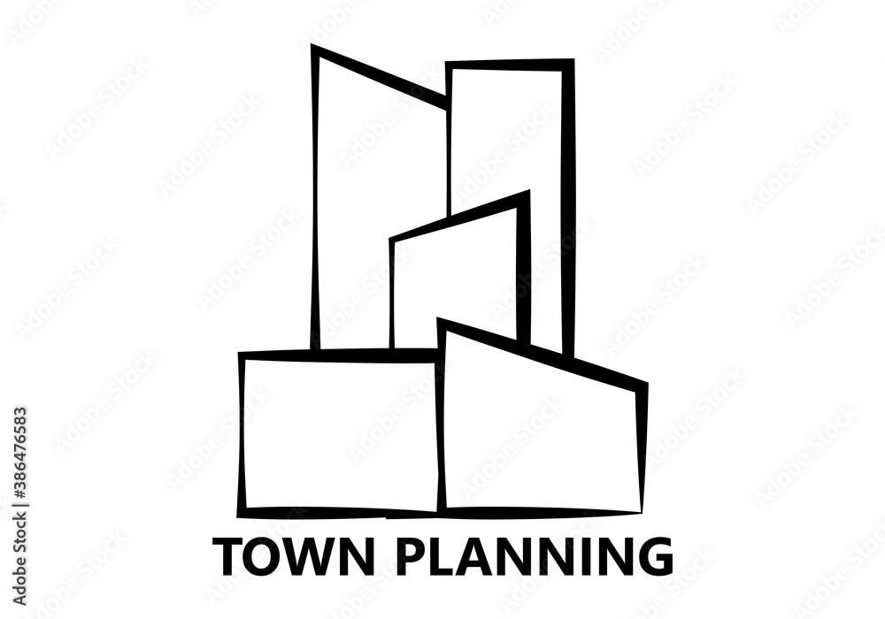 Logo de edificios para el urbanismo. Logo de edificios para el urbanismo.