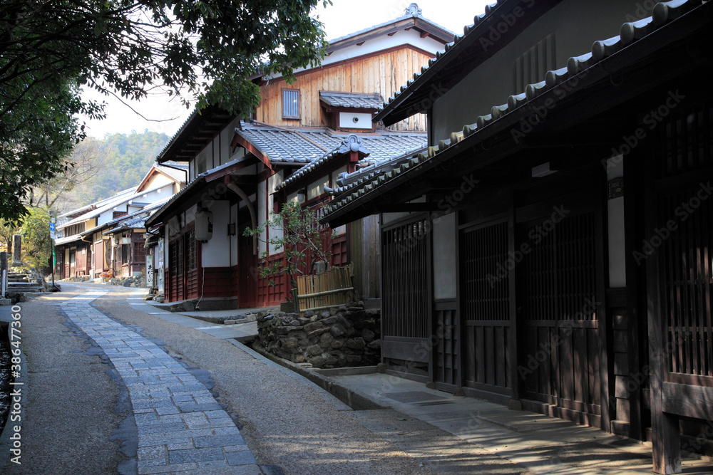 鳥居本付近の町並み