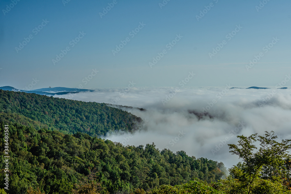 Fog in the appalachian mountains