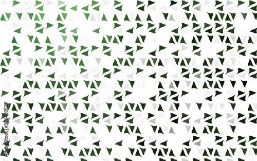 Light Green vector template with crystals  triangles.