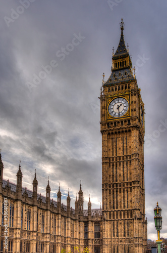 A shot of Big Ben with a very cloudy sky