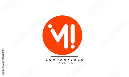 Alphabet letters Initials Monogram logo MI or IM OR M
