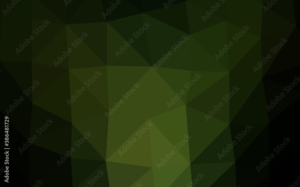 Dark Green vector triangle mosaic template.