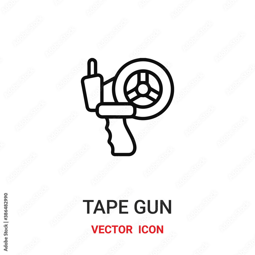 Tape gun vector icon. Modern, simple flat vector illustration for website or mobile app.Tape gun