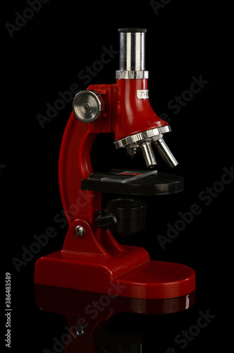 Red Scientific Microscope