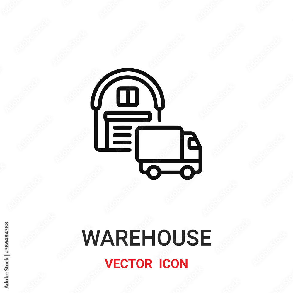 Warehouse vector icon. Modern, simple flat vector illustration for website or mobile app.Storehouse symbol, logo illustration. Pixel perfect vector graphics Warehouse vector icon. Modern, simple flat vector illustration for website or mobile app.Storehouse symbol, logo illustration. Pixel perfect vector graphics