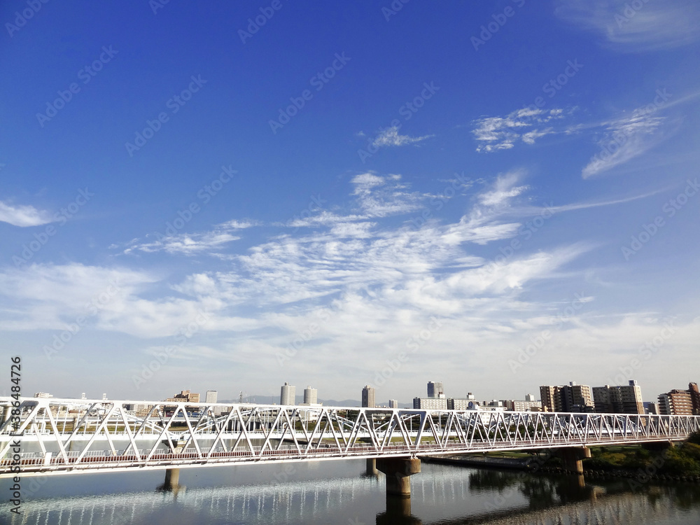 淀川と鉄橋