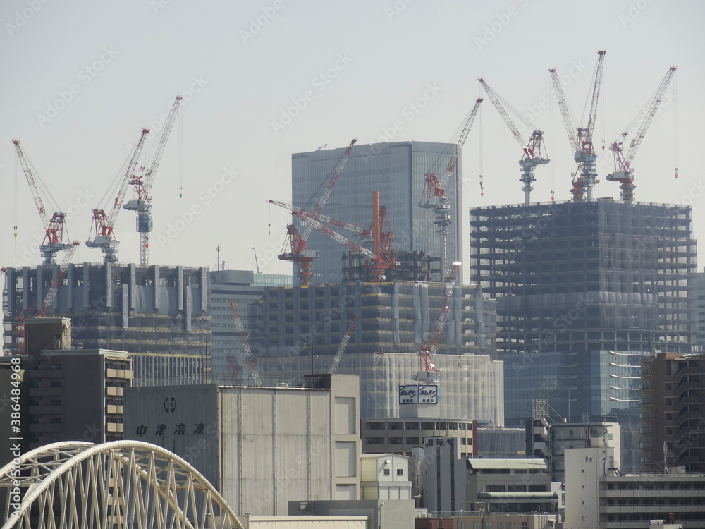 Fototapeta premium 十三から見た梅田のビル
