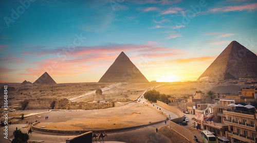 Giza at sunset