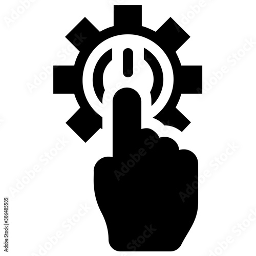 
A touch button interface illustrating touch technology interface 
