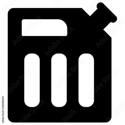 
A container or can for storing petrol or gasoline 
