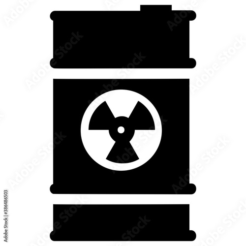 
An chemical bottle having graphic of radioactive sign, radioactive chemical icon vector
