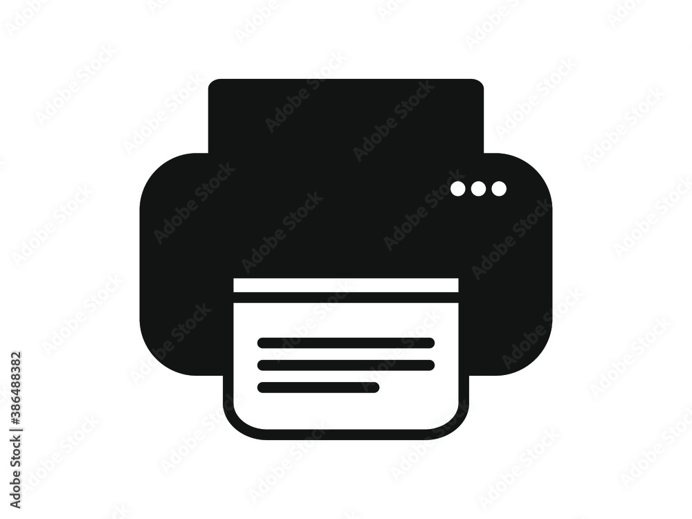 the printer is printing vector icon eps10 the printer is printing vector icon eps10