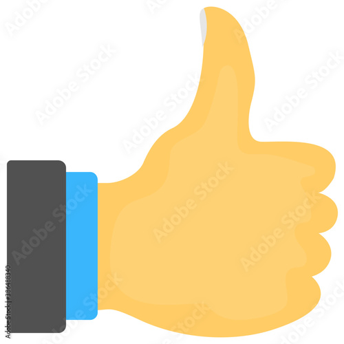 
Close fisted hand gesturing with thumb out, a concept for good housekeeping service 
