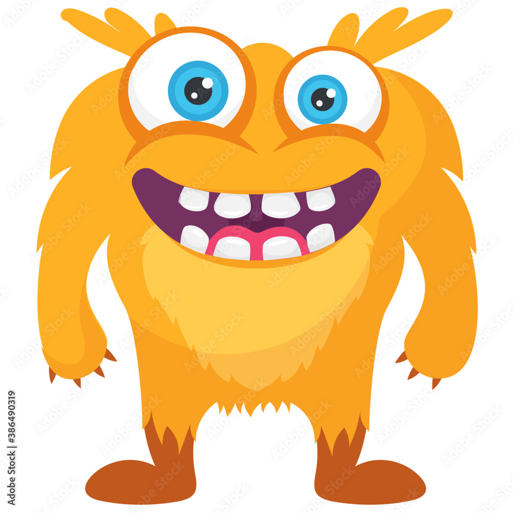 Obraz premium big ears alien monster with scaring expressions 