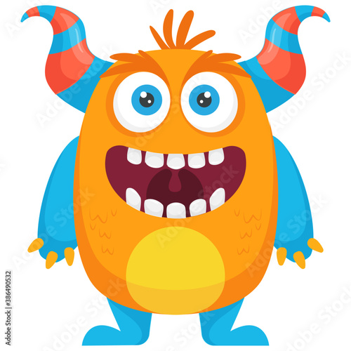 

zombie monster and big screaming mouth, argus panoptes flat icon 
