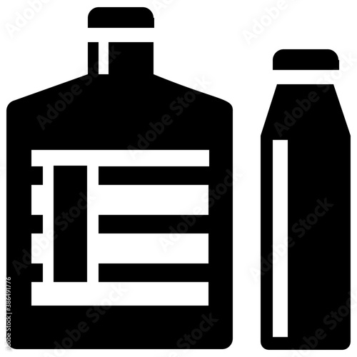 
Water cane and a bottle together showing mineral water icon
