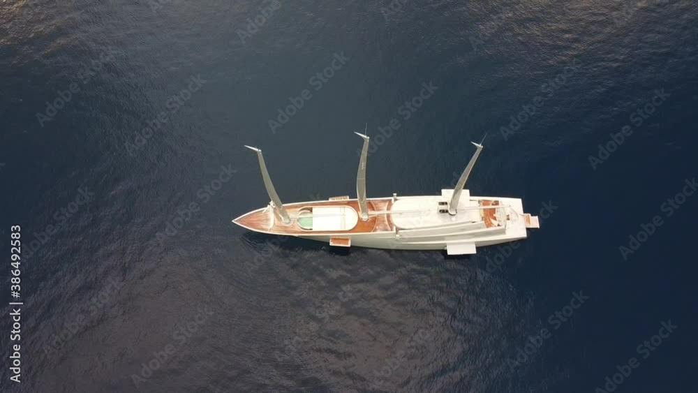 vessel sailing yacht a ancor at port