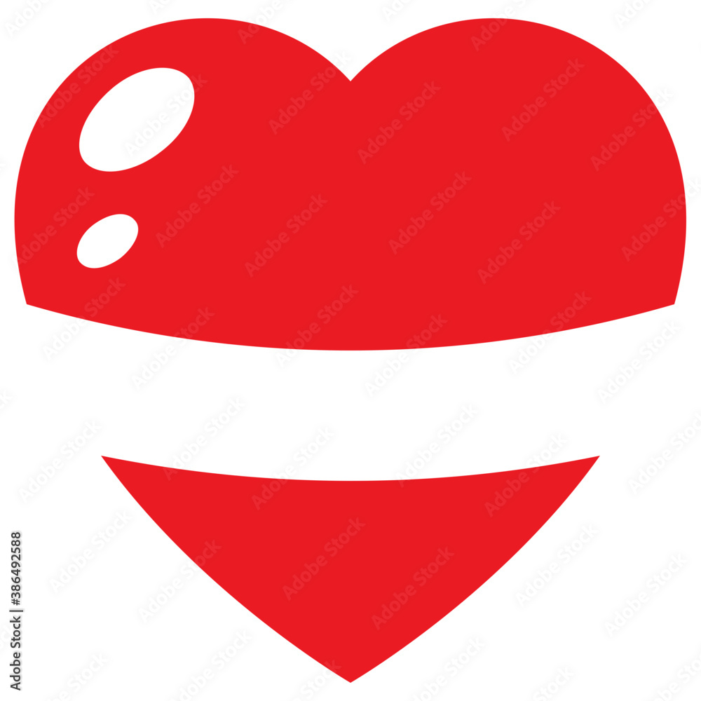 
Love sign in blood color showing heart symbol icon
