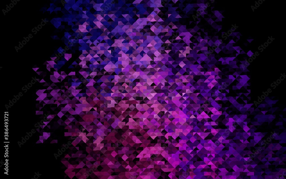 Dark Purple, Pink vector texture in triangular style.