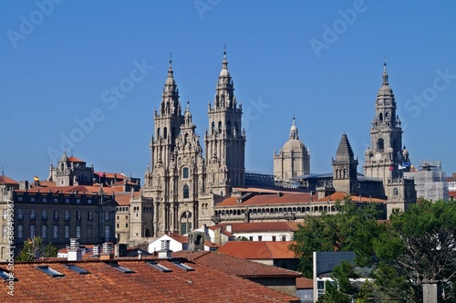 Paisagem da Catedral de Santiago de Compostela / Espanha